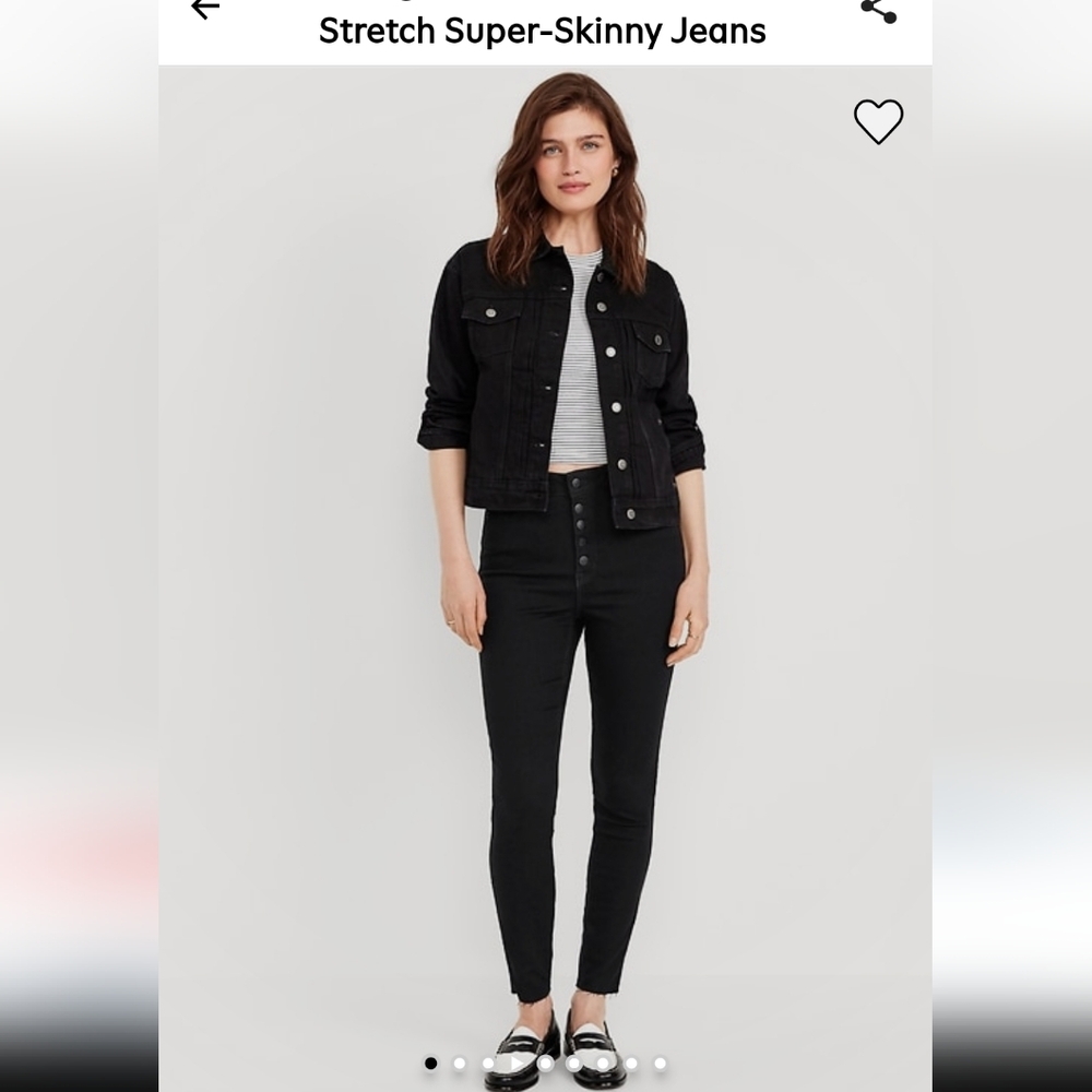 Women's Black Super-Skinny Jeans